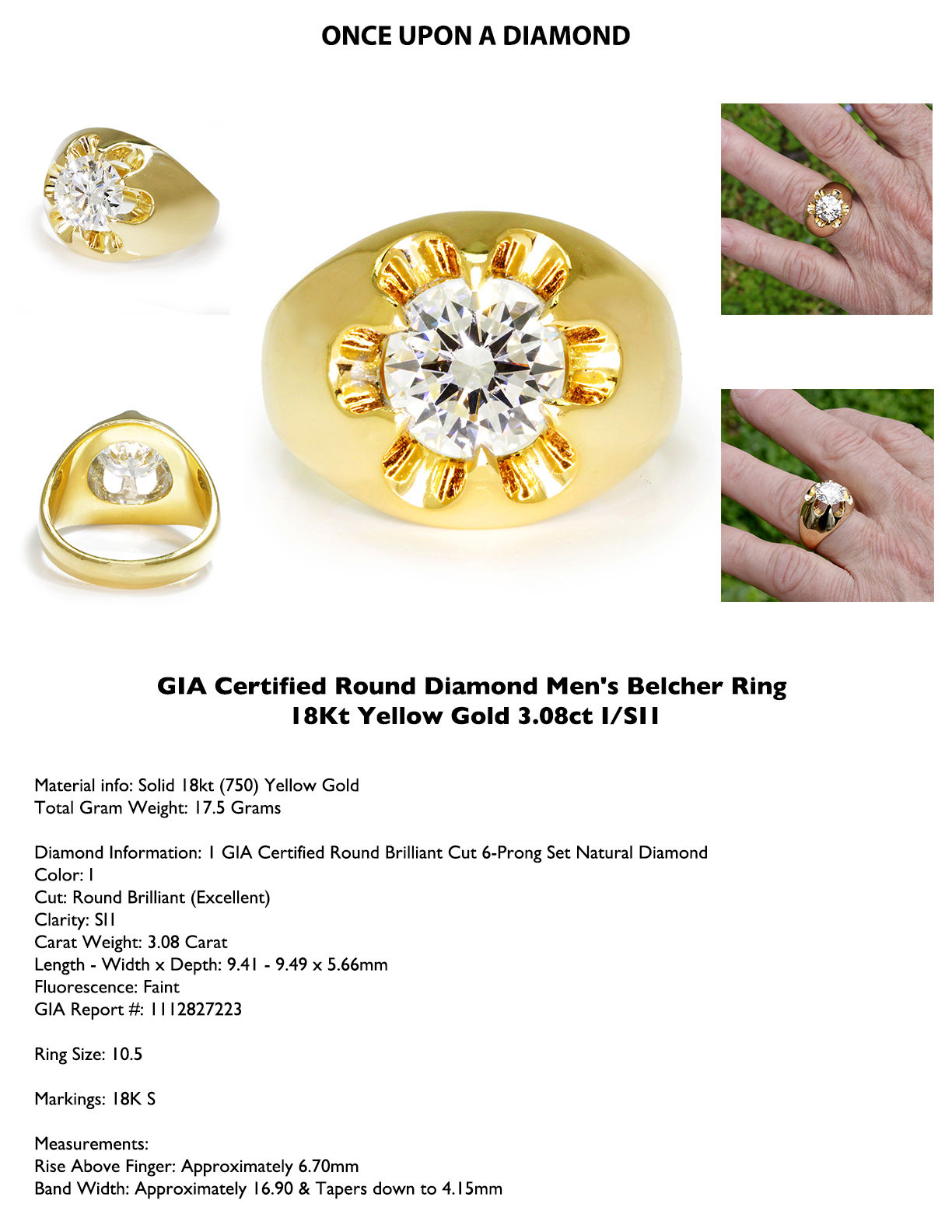 SPD diamond ring thief - gold ring